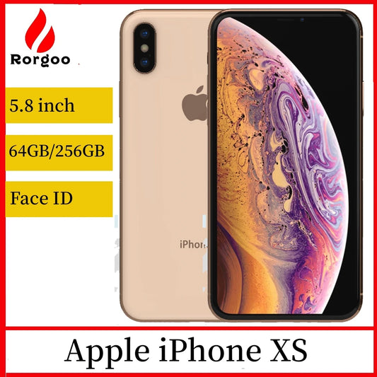 Apple iPhone XS Mobile phone Face ID 5.8" 4G LTE A12 4G RAM 64GB 256GB/512GB ROM Hexa Core Original Unlocked Used Cell Phone