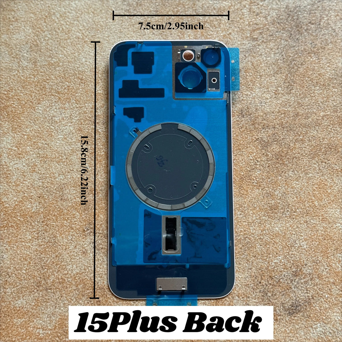 1PCS Mobile Phone Rear Housing Back Glass Replacement Compatible With iPhone 15 15 Plus, Battery Door Back Cover Assembly