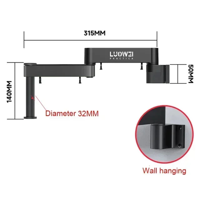 32 24mm Microscope Articulating Arm Rotatable Universal Stand Stereo Trinocular Microscopio HDMI USB Video Camera Phone Repair