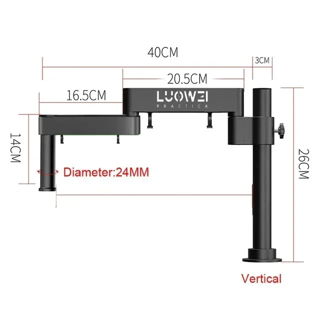 32 24mm Microscope Articulating Arm Rotatable Universal Stand Stereo Trinocular Microscopio HDMI USB Video Camera Phone Repair