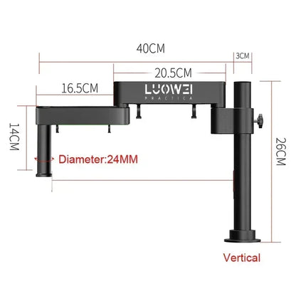 32 24mm Microscope Articulating Arm Rotatable Universal Stand Stereo Trinocular Microscopio HDMI USB Video Camera Phone Repair
