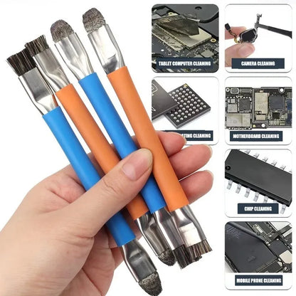 Anti-Static Safe Brush Motherboard PCB Double Headed Brush Circuit Board Repair Cleaning Brush IC Chip Mobile Phone Repair Tool