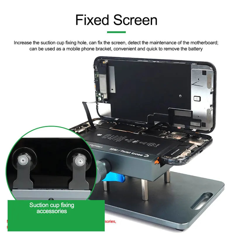 RELIFE RL-601SL Plus Pantalla LCD Dissabmly 2 en 1 Herramientas de eliminación de reparación de teléfonos móviles Eliminación de vidrio trasero, abrazadera giratoria fija de 360°