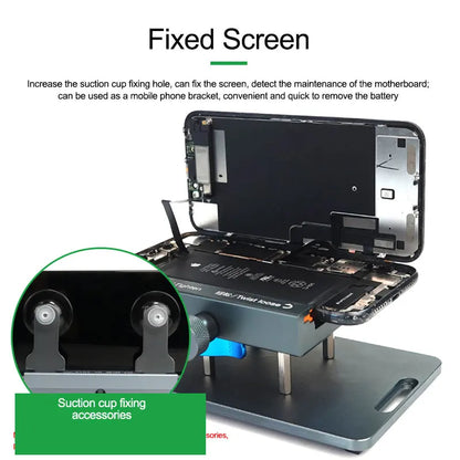 RELIFE RL-601SL Plus Pantalla LCD Dissabmly 2 en 1 Herramientas de eliminación de reparación de teléfonos móviles Eliminación de vidrio trasero, abrazadera giratoria fija de 360°