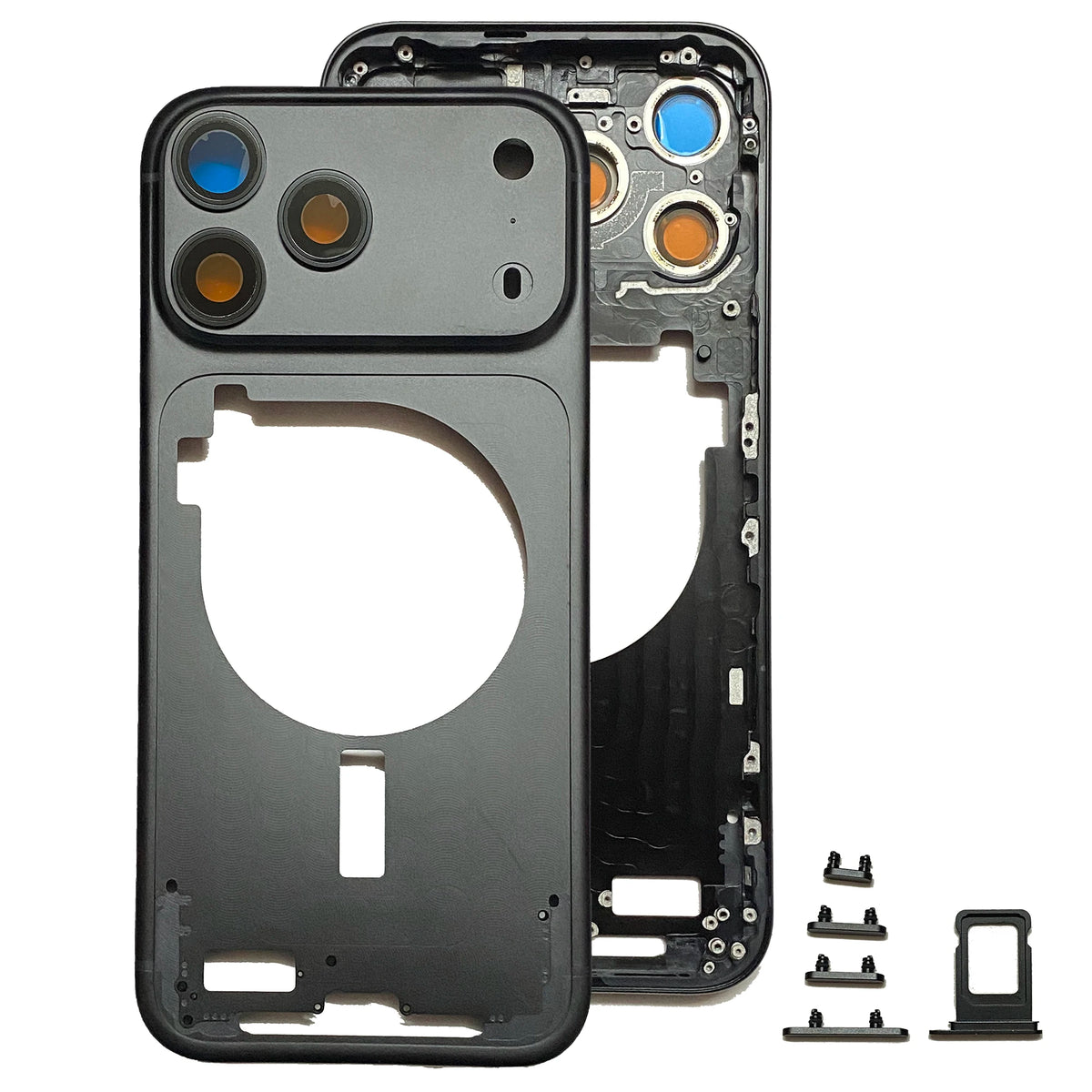 Carcasa personalizada para iPhone 17 Pro Max - Reemplazo de conjunto completo (versión CN) con bandeja SIM, botones laterales y herramientas de reparación