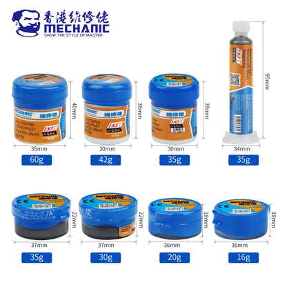 MECHANIC XG Series 183℃ Tin Solder Paste Environment Friendly Sn63 Soldering Flux for Mobile Phone IC CPU BGA SMD REPAIR