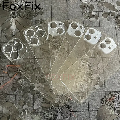 Clear Glass For iPhone 11 12 13 14 Pro Max mini 14 Plus Back Battery Cover Rear Housing Glass Panel Replacement