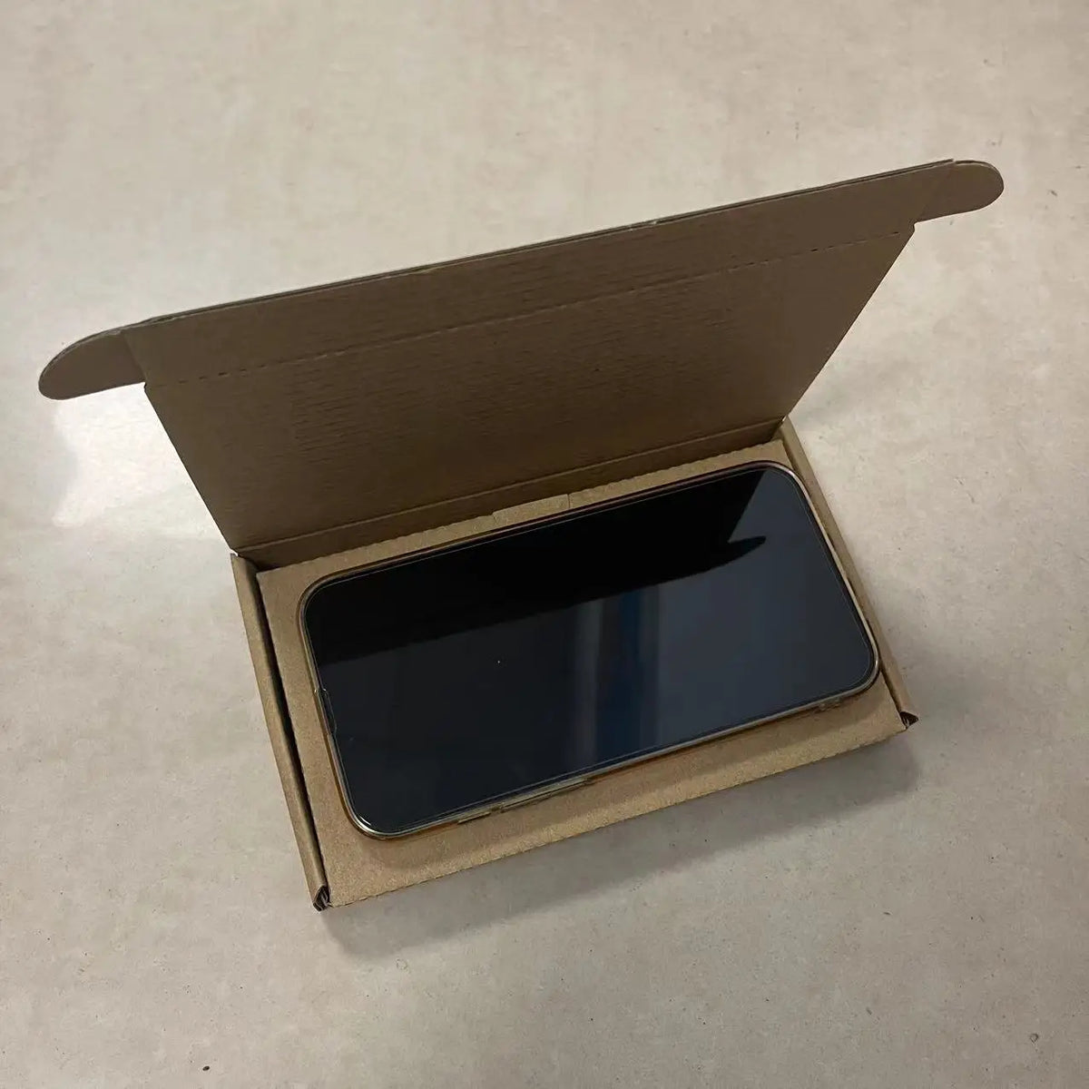 10Pcs Universal Mobile Phone Case Packaging Box Natural Brown Kraft Paper Box Thicken Corrugated Cardboard Box For Gift