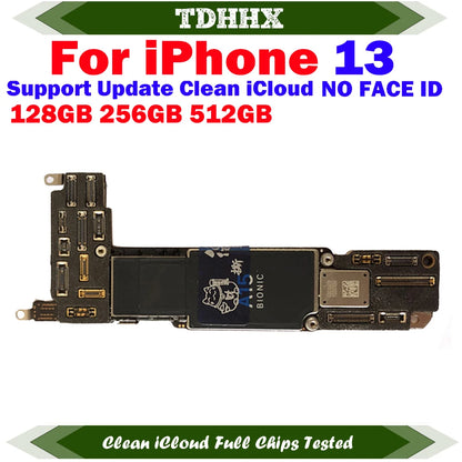 Free iCloud Motherboard For iPhone 13 Pro Max 128g/256g 512GB Mainboard With Face ID CleanediCloud Main Logic Board Ok Plate