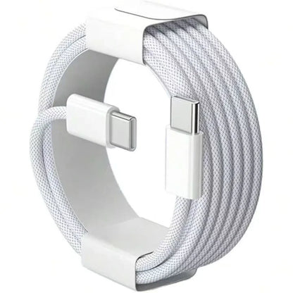 Fast Charger Cable Compatible with iPhone 17/16/15 USB-C to Type C Charging Data Cable Nylon Braided 3.3/6.6/10 Feet Long