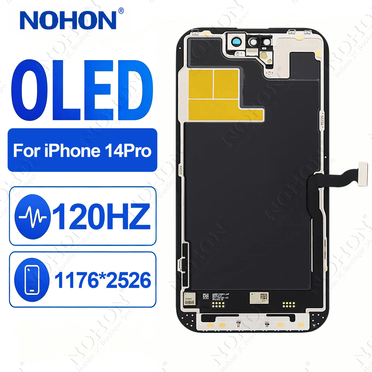 NOHON OLED Screen Display for iPhone 14 15 16 17 Pro Max Plus Touch Screen Digitizer Assembly With Repair Tools
