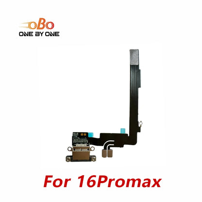 Dock Connector USB Charger Repair Charging Port Flex Cable for iPhone 16 PRO MAX Replacement Parts Natural Black White Titanium