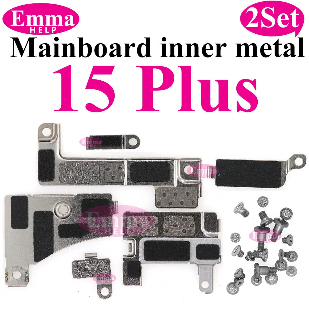 2Set Internal Mainboard Iron Plate Screws For iPhone 16 15 14 13 Pro Max Battery LCD Connector Fix Shield Metal Bracket Bolt